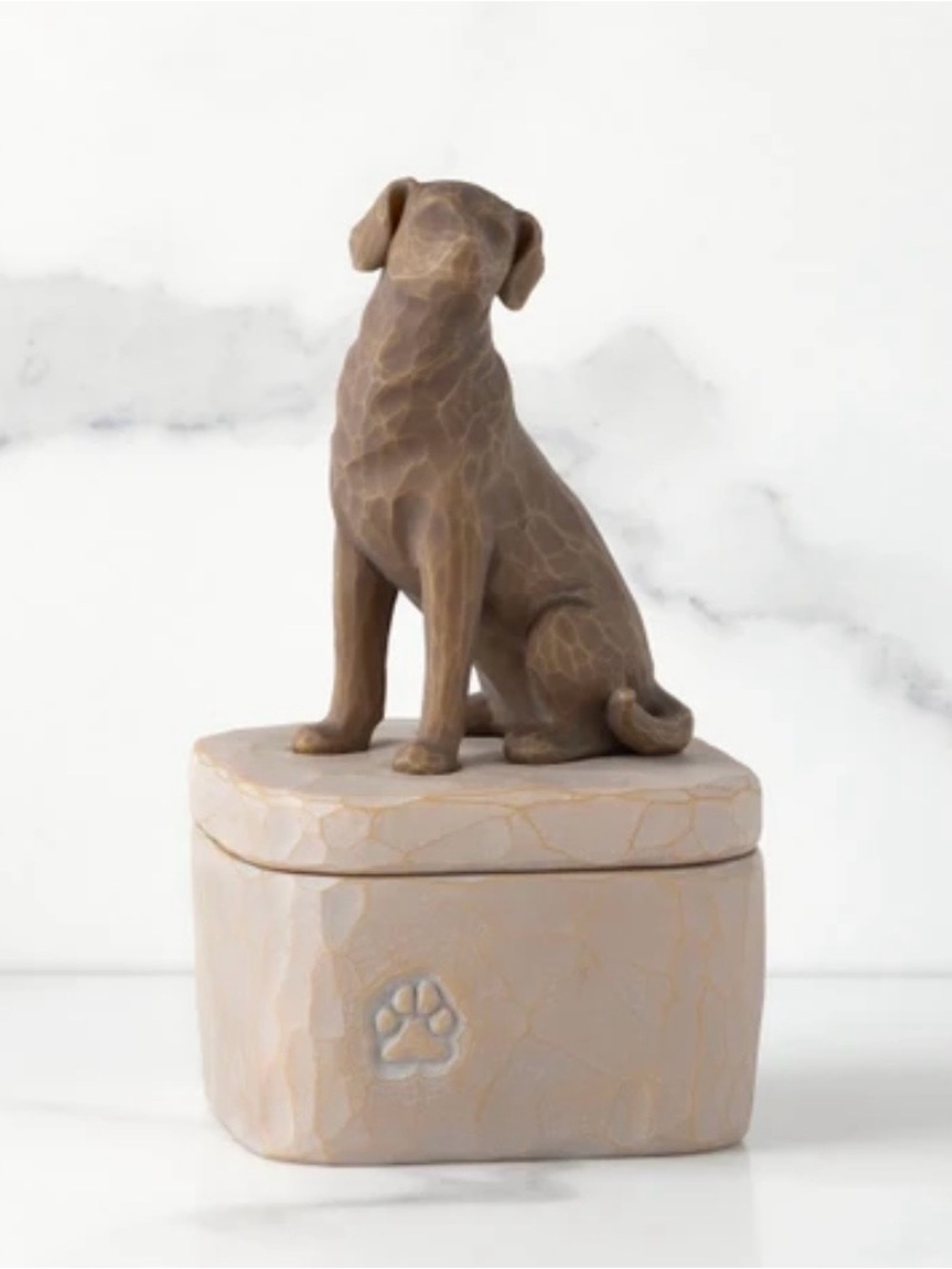 Love my Dog (dark) Keepsake Box sculpted by Susan Lordi | Willow Tree